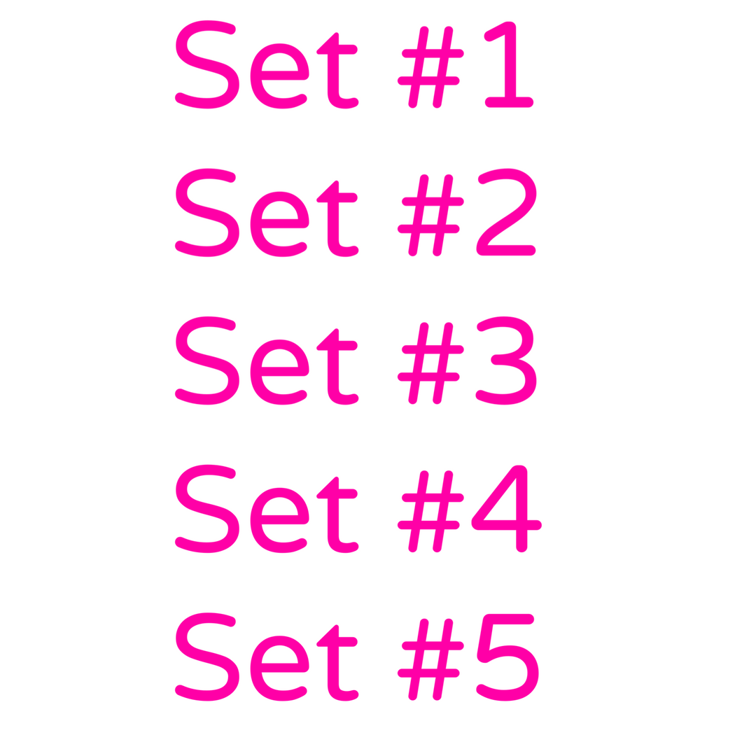 Kindly select the correct set number shown in the video when placing your order. Please note, all sales are final—no refunds or exchanges. Pickup orders will be ready the week of October 6, 2025. Thank you